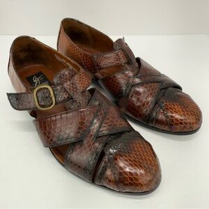 Giuseppe Zanotti Brown Leather Fisherman Sandals